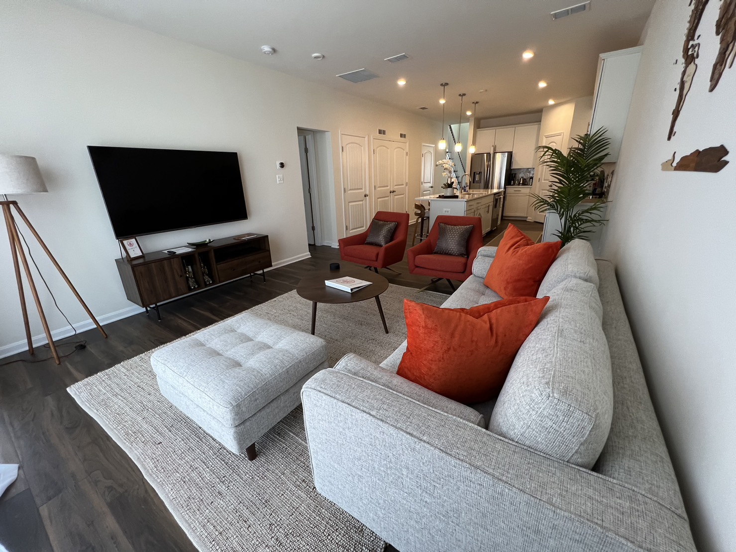 Luxury Living Room with Fireplace at TALAY Bethany Beach