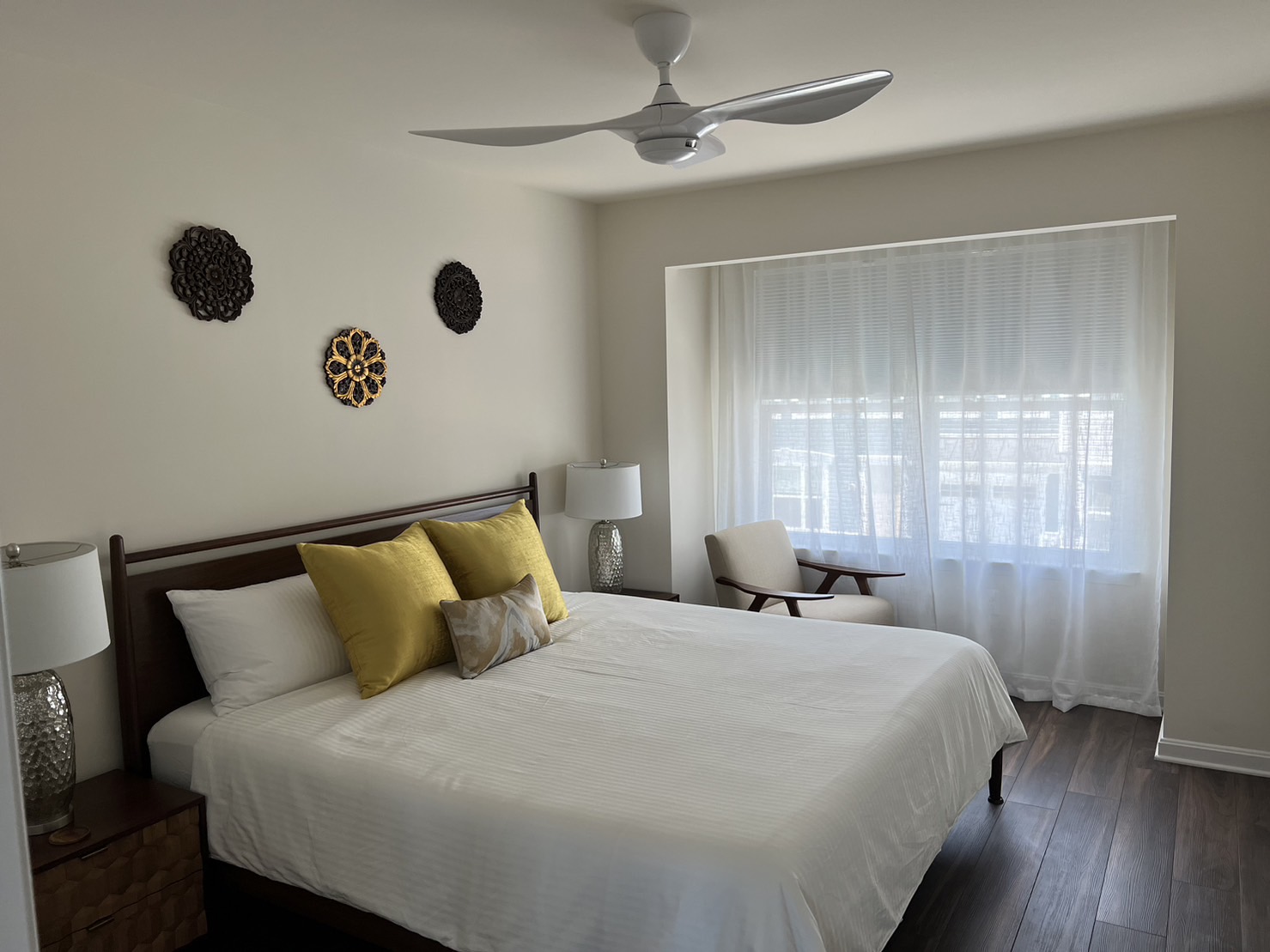 Second Bedroom King Bed with Asian Decor at TALAY